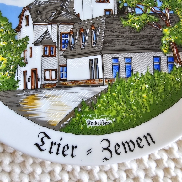 Rare Vintage Decorative Plate with German Scenery 1987 Porcelain - Picture 10 of 12